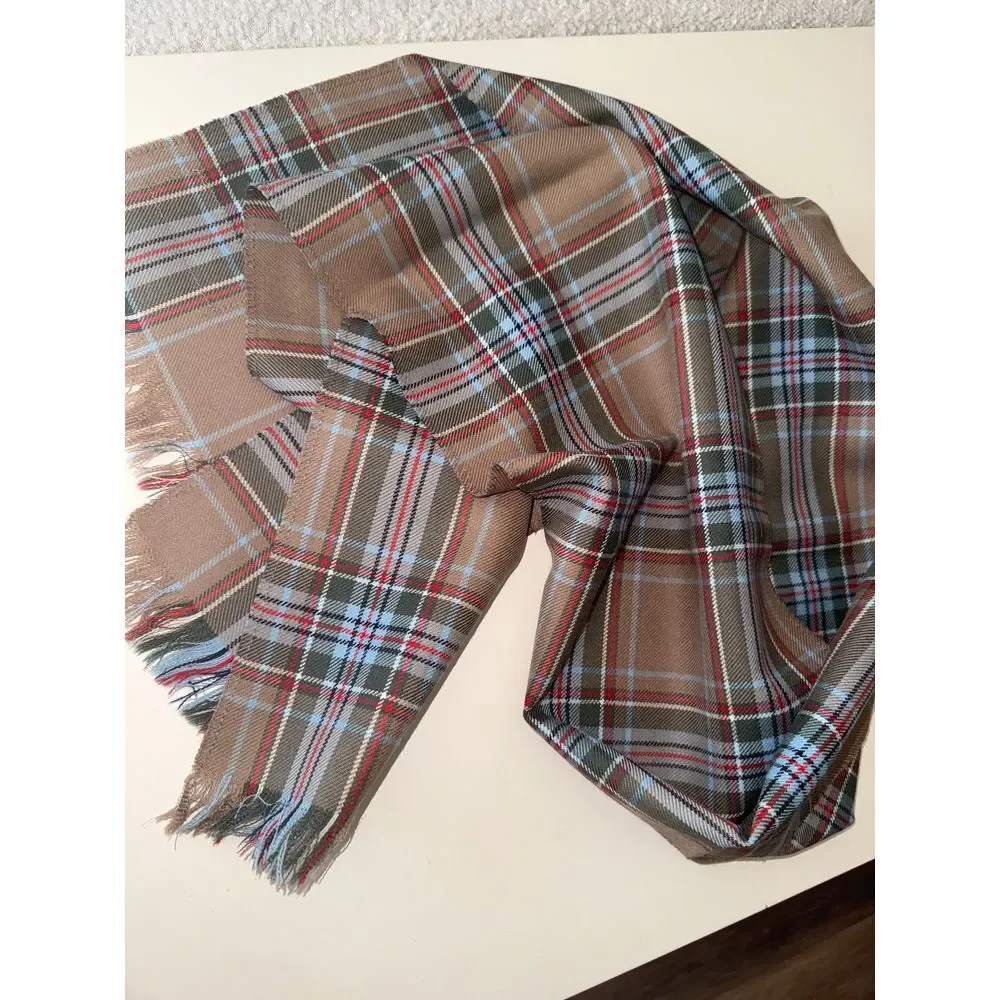 D McArthur Vintage Scottish Woven‎ Wool Scarf 60s Tartan Hunting Diana Plaid - Picture 5 of 5